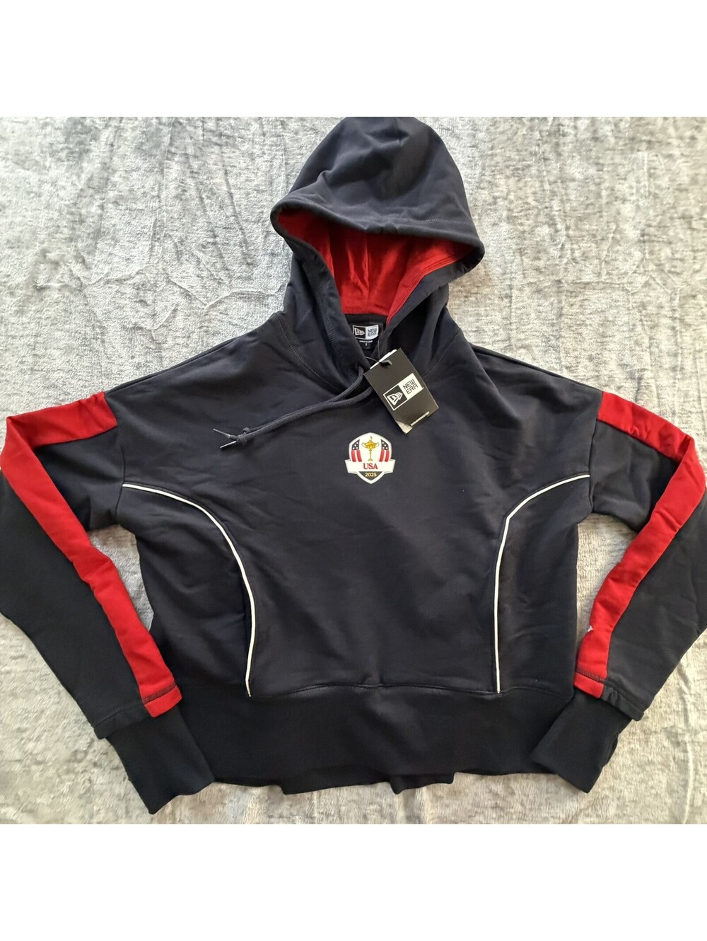 New Era USA 2025 Ryder Cup Golf Womens Small Cropped Hoodie Sweatshirt NWT